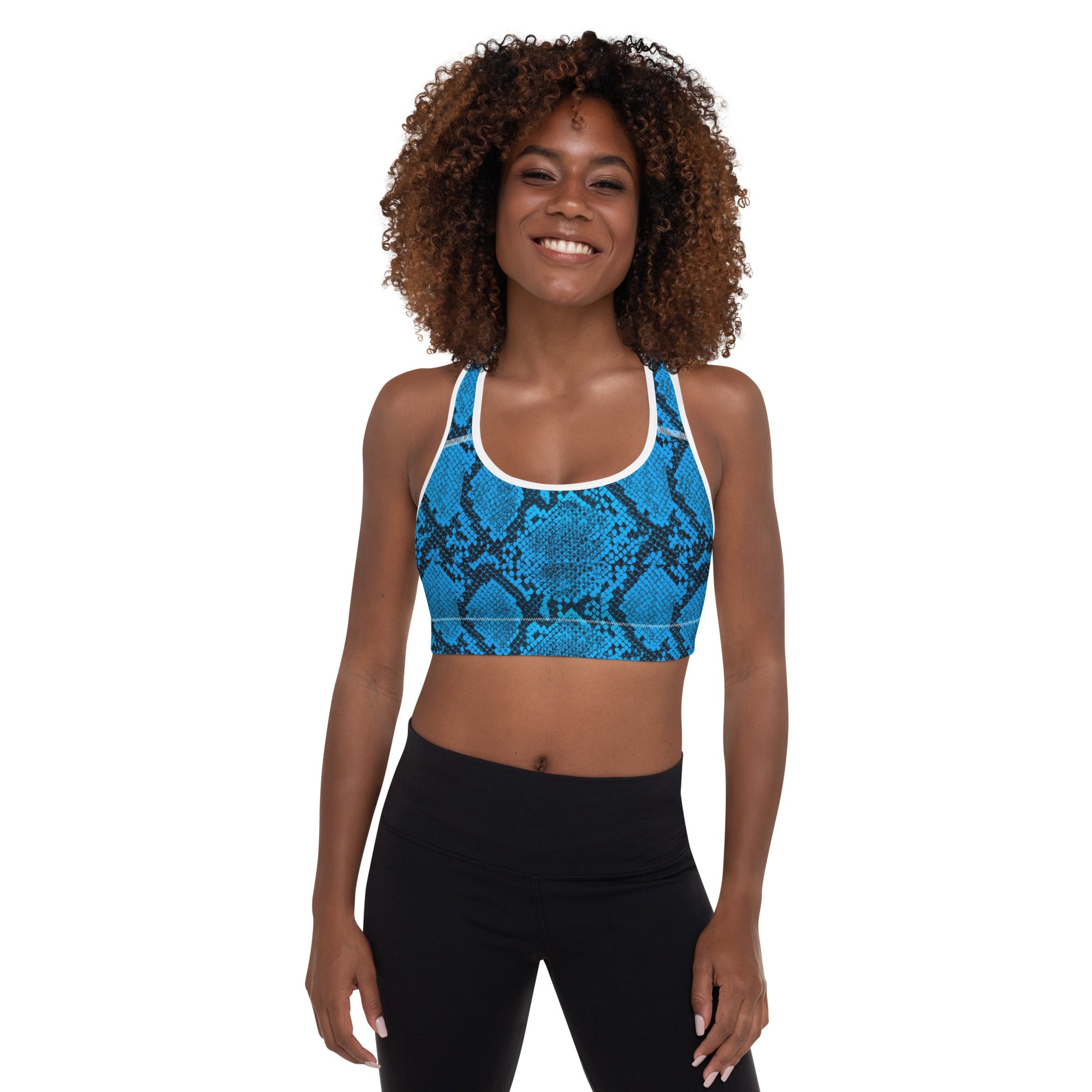 SHE REBEL - Blue Python Sports Bra